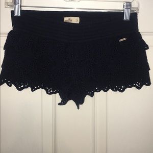 Hollister navy blue lace shorts